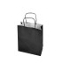 Bolsa papel q connect celulosa negro s con asa retorcida 240x320x10 mm