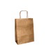 Bolsa papel q connect kraft natural liso xs con asa retorcida 180x240x80 mm