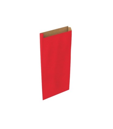 Sobre papel basika kraft rojo con fuelle s 150x300x60 mm paquete de 25 unidades