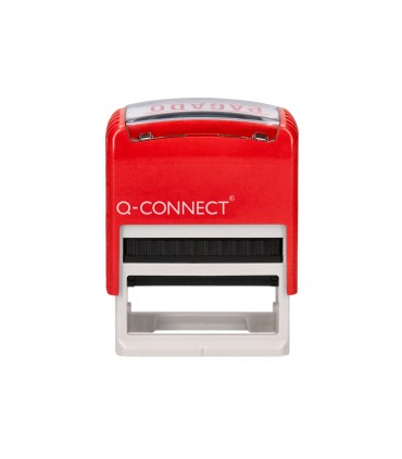 Sello entintado automatico q connect pagado almohadilla 14x38 mm color rojo