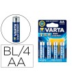 Pila varta alcalina longlife power aa tipo lr-06 blister de 4 unidades