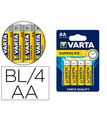 Pila varta salina superlife aa tipo r 06 blister de 4 unidades