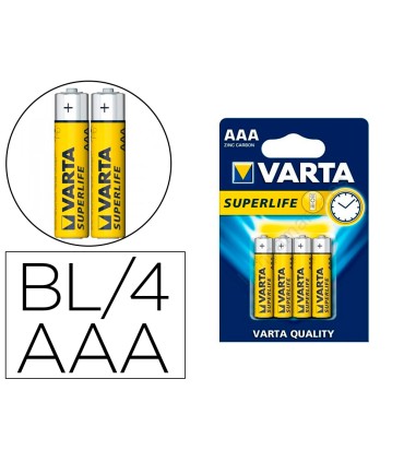 Pila varta salina superlife aaa tipo r 03 blister de 4 unidades