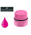 Tinta rotulador faber castell textliner fluorescente 1549 con sistema capilar color rosa bote 30 ml