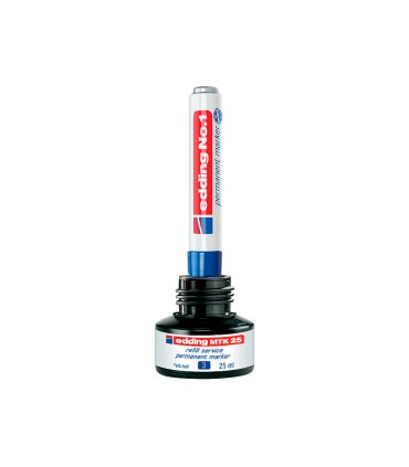 Tinta rotulador edding mtk25 con sistema capilar color negro bote 25 ml