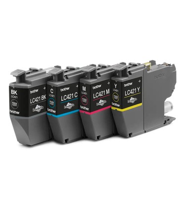 Ink jet brother lc421val dcp j1050dw dcp j1140dw mfc j10 pack 4 colores 200 paginas