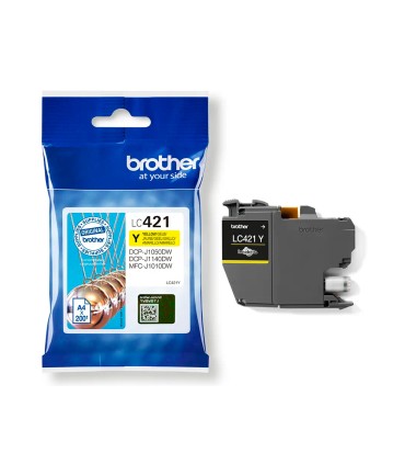 Ink jet brother lc421y dcp j1050dw dcp j1140dw mfc j10 amarillo 200 paginas