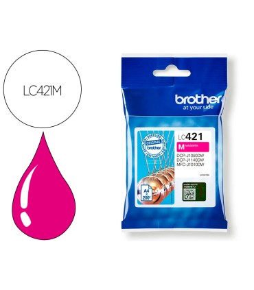 Ink jet brother lc421m dcp j1050dw dcp j1140dw mfc j10 magenta 200 paginas