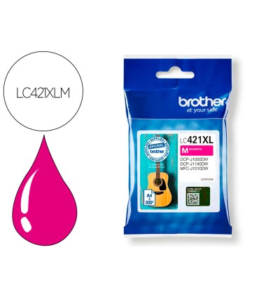 Ink jet brother lc421xlm dcp j1050dw dcp j1140dw mfc j10 magenta 500 paginas