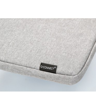 Funda para portatil q connect 133 con asa 1 bolsillo exterior con cremallera color gris 350x250x25 mm