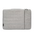 Funda para portatil q connect 133 con asa 1 bolsillo exterior con cremallera color gris 350x250x25 mm