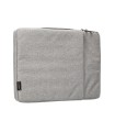 Funda para portatil q-connect 13,3\" con asa 1 bolsillo exterior con cremallera color gris 350x250x25 mm