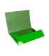 Carpeta liderpapel gomas folio 3 solapas carton plastificado color verde