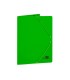 Carpeta liderpapel gomas folio 3 solapas carton plastificado color verde