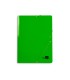 Carpeta liderpapel gomas folio 3 solapas carton plastificado color verde