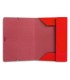 Carpeta liderpapel gomas folio 3 solapas carton plastificado color rojo