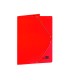 Carpeta liderpapel gomas folio 3 solapas carton plastificado color rojo