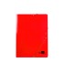 Carpeta liderpapel gomas folio 3 solapas carton plastificado color rojo