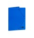 Carpeta liderpapel gomas folio 3 solapas carton plastificado color azul