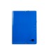 Carpeta liderpapel gomas folio 3 solapas carton plastificado color azul