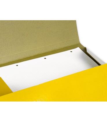 Carpeta liderpapel gomas folio 3 solapas carton plastificado color amarillo