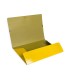 Carpeta liderpapel gomas folio 3 solapas carton plastificado color amarillo