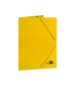 Carpeta liderpapel gomas folio 3 solapas carton plastificado color amarillo