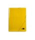 Carpeta liderpapel gomas folio 3 solapas carton plastificado color amarillo