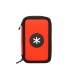 Plumier escolar antartik triple cremallera color rojo 36 piezas