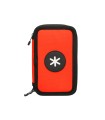 Plumier escolar antartik triple cremallera color rojo 36 piezas