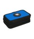 Plumier escolar antartik triple cremallera color azul 36 piezas