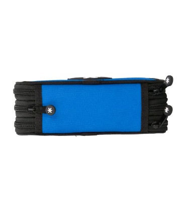 Plumier escolar antartik triple cremallera color azul 36 piezas