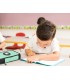 Plumier escolar antartik doble cremallera color menta 28 piezas