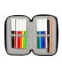 Plumier escolar antartik doble cremalllera color azul 28 piezas