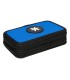 Plumier escolar antartik doble cremalllera color azul 28 piezas