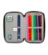 Plumier escolar antartik doble cremalllera color azul 28 piezas