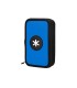 Plumier escolar antartik doble cremalllera color azul 28 piezas