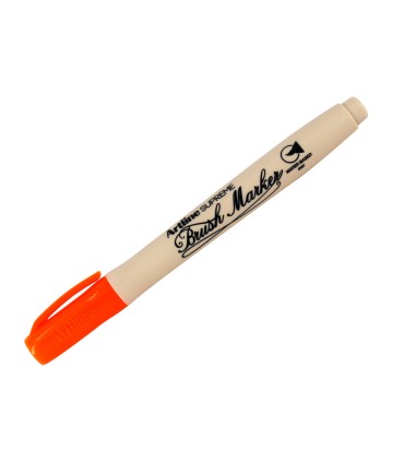 Rotulador artline supreme brush epfs pintura base de agua punta tipo pincel trazo fino naranja oscuro