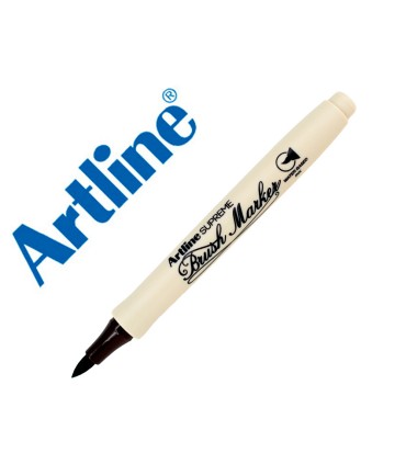 Rotulador artline supreme brush epfs pintura base de agua punta tipo pincel trazo fino marron oscuro