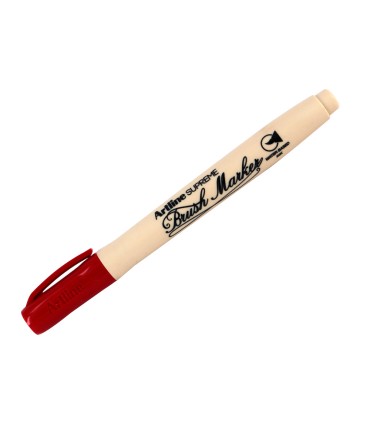 Rotulador artline supreme brush epfs pintura base de agua punta tipo pincel trazo fino rojo oscuro