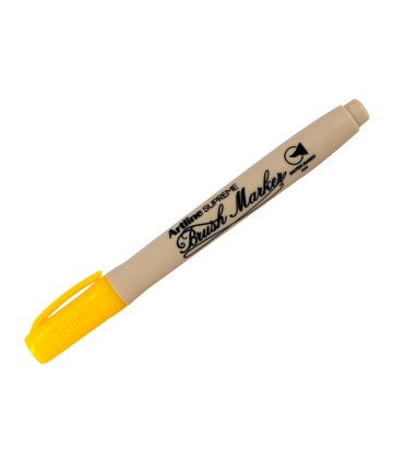 Rotulador artline supreme brush epfs pintura base de agua punta tipo pincel trazo fino amarillo