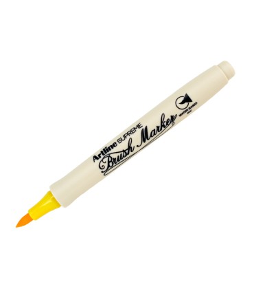 Rotulador artline supreme brush epfs pintura base de agua punta tipo pincel trazo fino amarillo