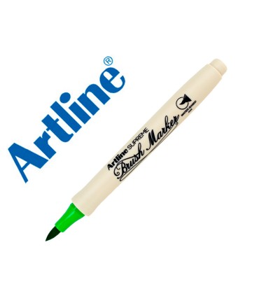 Rotulador artline supreme brush epfs pintura base de agua punta tipo pincel trazo fino verde claro