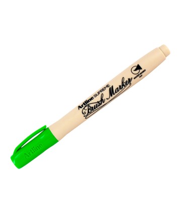 Rotulador artline supreme brush epfs pintura base de agua punta tipo pincel trazo fino verde claro