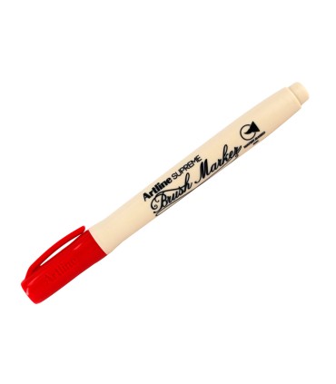 Rotulador artline supreme brush epfs pintura base de agua punta tipo pincel trazo fino rojo