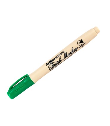 Rotulador artline supreme brush epfs pintura base de agua punta tipo pincel trazo fino verde