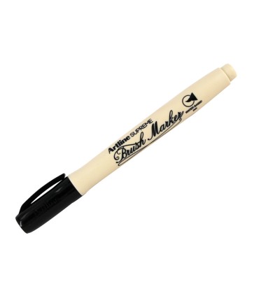 Rotulador artline supreme brush epfs pintura base de agua punta tipo pincel trazo fino negro