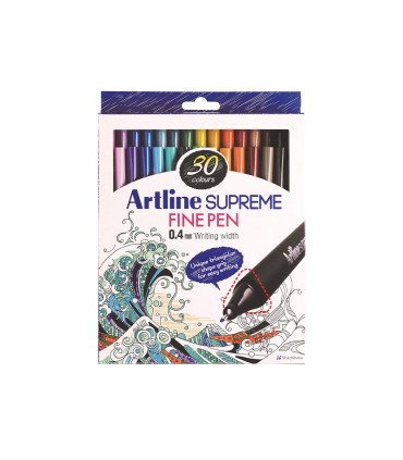 Rotulador artline supreme epfs200 fine liner punta de fibra 04 mm bolsa 30 unidades colores surtidos