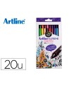 Rotulador artline supreme epfs200 fine liner punta de fibra 0,4 mm bolsa 20 unidades colores surtidos