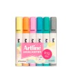 Rotulador artline fluorescente ek-660 colores pastel bolsa de 6 unidades colores surtidos